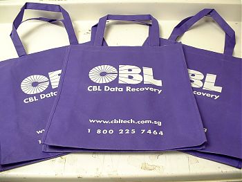 CBL Data Recovery Singapore promo schwag bags